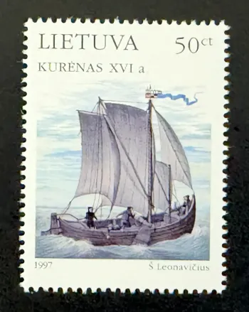 Litauen 1997 Mi. 639 Gemeinschaftsausgabe Kurėnas Segelschiff Ostsee