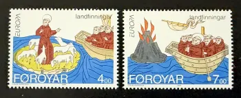 Féroé 1994 Mi. 260-261 émission commune Europa Saint Brendan moines