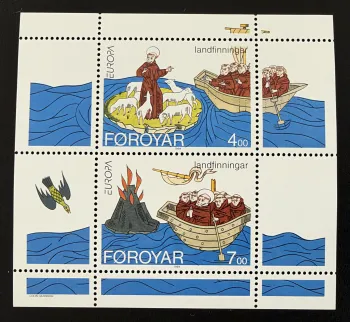 Féroé 1994 Mi. Bl. 7 émission commune Europa découvertes Brendan