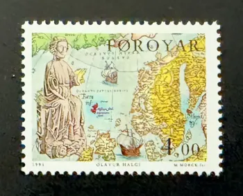 Faroe Islands 1995 Mi. 288 Joint Issue Olavur Halgi Card Scandinavia