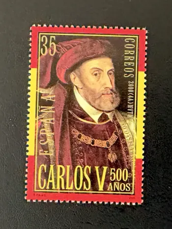 Espagne 2000 Mi. 3530 émission commune Carlos V 500 ans empereur