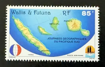 Wallis-et-Futuna 1994 Mi. 659 émission commune carte Pacifique Sud
