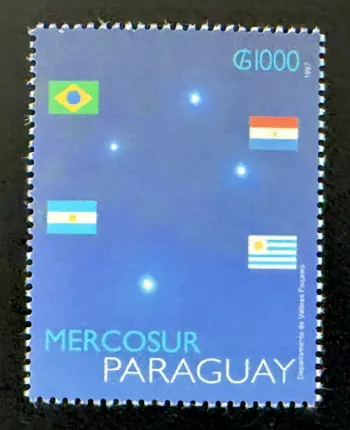 Paraguay 1997 Mi. 4745 Gemeinschaftsausgabe Mercosur Flaggen Sterne