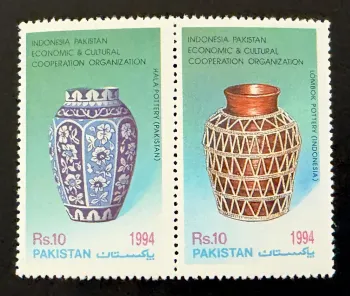Pakistan 1994 Mi. 900-901 émission commune Indonésie poterie Hala Lombok