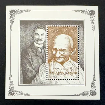 Afrique du Sud 1995 Mi. Bl. 38 émission commune Mahatma Gandhi bloc