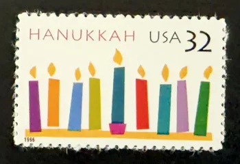 États-Unis 1996 Mi. 2794 émission commune Hanukkah menorah bougies