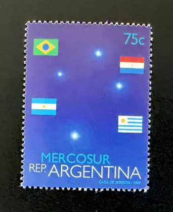Argentine 1997 Mi. 2376 émission commune Mercosur drapeaux Croix du Sud