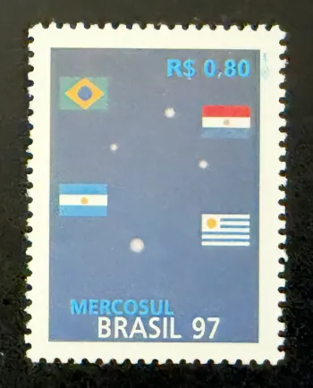 Brésil 1997 Mi. 2768 émission commune Mercosul drapeaux coopération