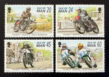 Île de Man 1996 Mi. 679-682 émission commune Tourist Trophy moto