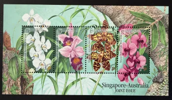 Singapour 1998 Mi. Bl. 62 émission commune Australie orchidées flore