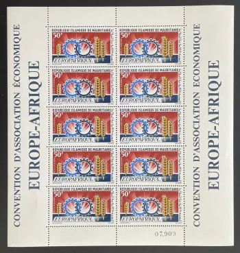 Mauretanien 1966 YT PA 63 Bogen Europafrika Luftpost Weizen