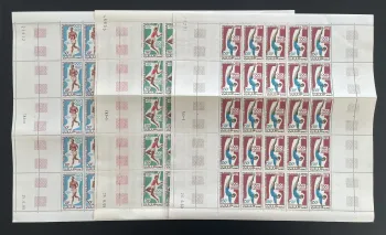 Mauritanie 1969 YT PA 90-92 planche Jeux Olympiques athlétisme plongeon