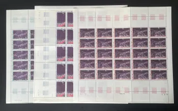 Mauritanie 1973 YT PA 135-137 planche éclipse de soleil astronomie