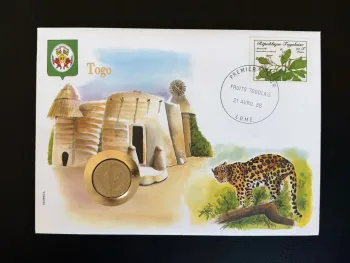Togo Numismatischer Ersttagsbrief 1986 Togolesische Früchte Lomé