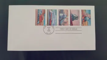 USA 1999 FDC Trains célèbres locomotives 33c bande de 5 Cleveland OH