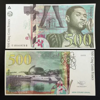 Billet fantaisie 500 Francs Usher Raymond IV 2023 Non Cours Légal