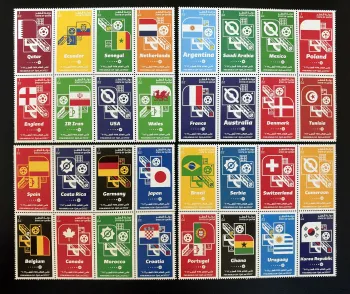Qatar 2022 FIFA Coupe du Monde football drapeaux nations équipes
