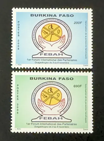 Burkina Faso 2008 Mi. 1917-1918 FEBAH Forum International Partenaires