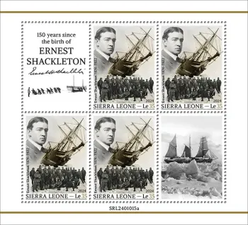 Sierra Leone 2024 Mi. 18681 feuillet Shackleton explorateur Antarctique
