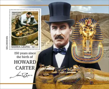 Sierra Leone 2024 Mi. Bl. 3251 bloc Howard Carter Égypte Toutankhamon