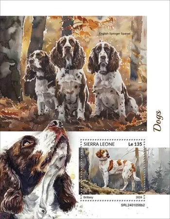 Sierra Leone 2024 Mi. Bl. 3159 bloc chiens de chasse