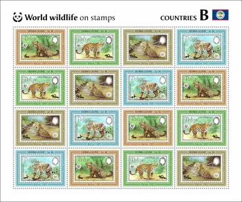Sierra Leone 2024 Mi. 18902-18905 feuillet de 16 faune du monde pays B WWF