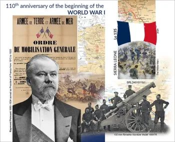 Sierra Leone 2024 Mi. Bl. 3218 bloc non dentelé Première Guerre mondiale WWI