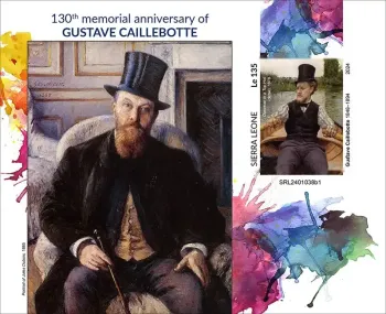Sierra Leone 2024 Mi. Bl. 3180 bloc non dentelé Gustave Caillebotte peinture