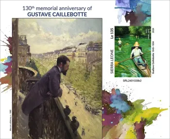 Sierra Leone 2024 Mi. Bl. 3181 bloc non dentelé Gustave Caillebotte peinture