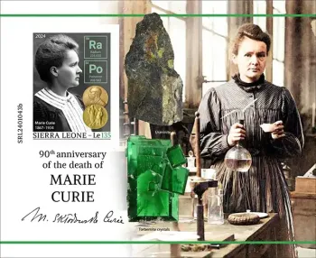 Sierra Leone 2024 Mi. Bl. 3253 bloc non dentelé Marie Curie Nobel chimie